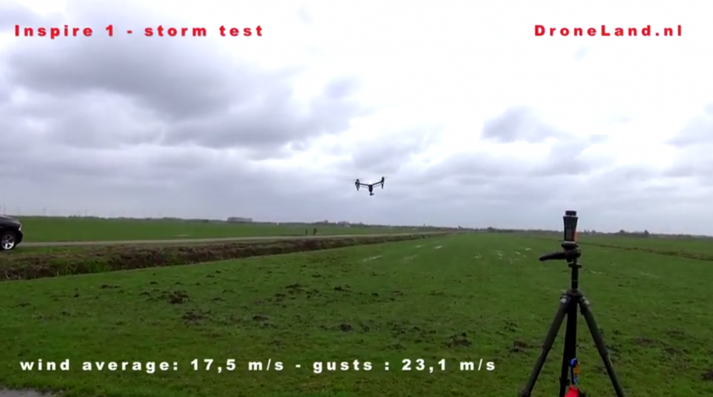 Tot welke windkracht kan ik met mijn DJI Inspire 1 drone vliegen